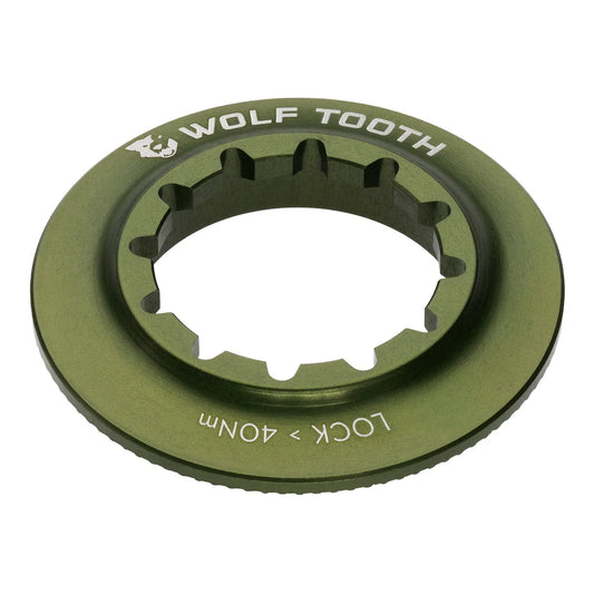 WOLF TOOTH:n sisäinen Centerlock-mutteri, oliivinvärinen