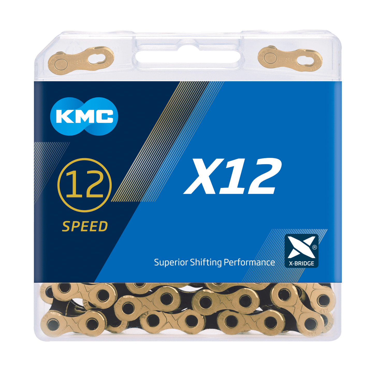 KMC X12 Ti-N 12 V -ketju, musta/kultainen