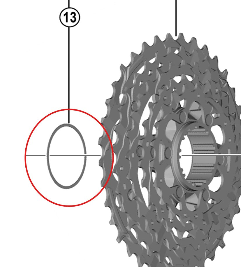 12V SHIMANO kasettivälikappale Dura Ace/Ultegra/105 0.5mm Dura Ace/Ultegra/105 0.5mm