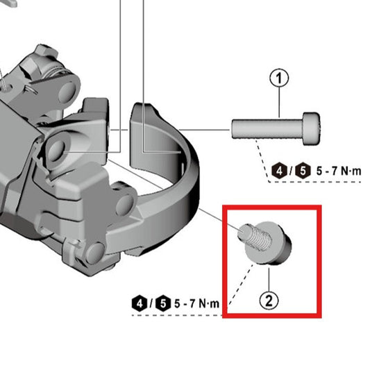 SHIMANO FD-U8010/U6010 kaapelin kiinnitysruuvi (M5x9,2)