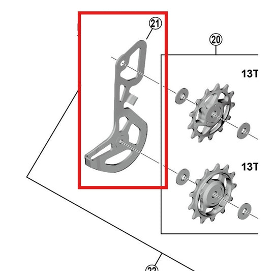 SHIMANO GS RD-M8100/RX822 sisäinen takavaihtajan häkki