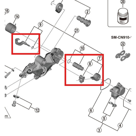 SHIMANO RD-M8120/7120-SGS häkkivakaaja-sarja