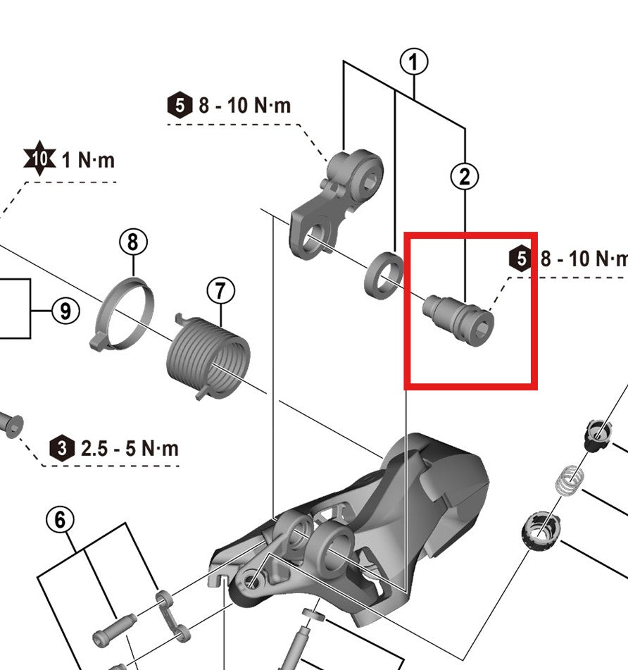 SHIMANO RD-R7000 takavaihteen ripustimen kiinnitysruuvi