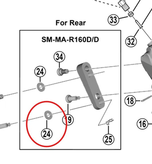 SHIMANO aluslevy 160mm sovittimelle