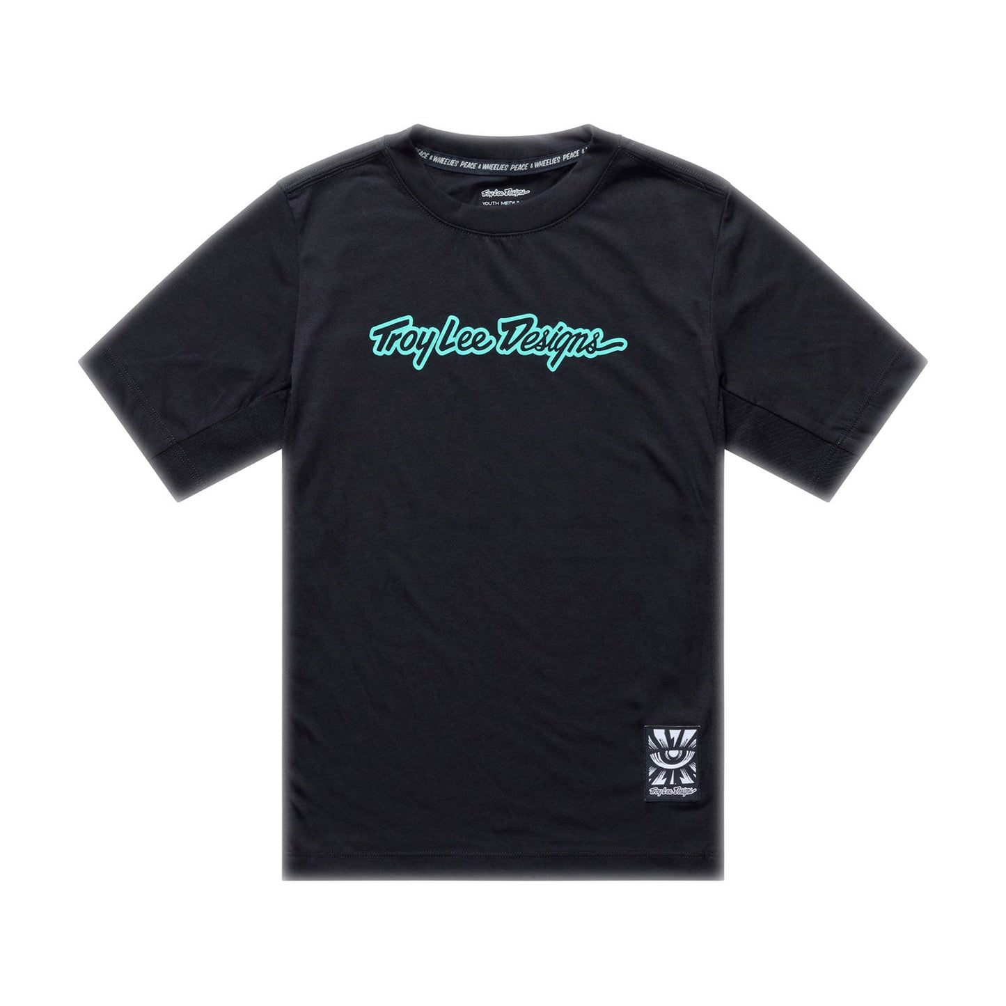 TROY LEE DESIGNS SKYLINE RIDE SIGNATURE Junior Lyhythihainen pelipaita Musta/Turkoosi