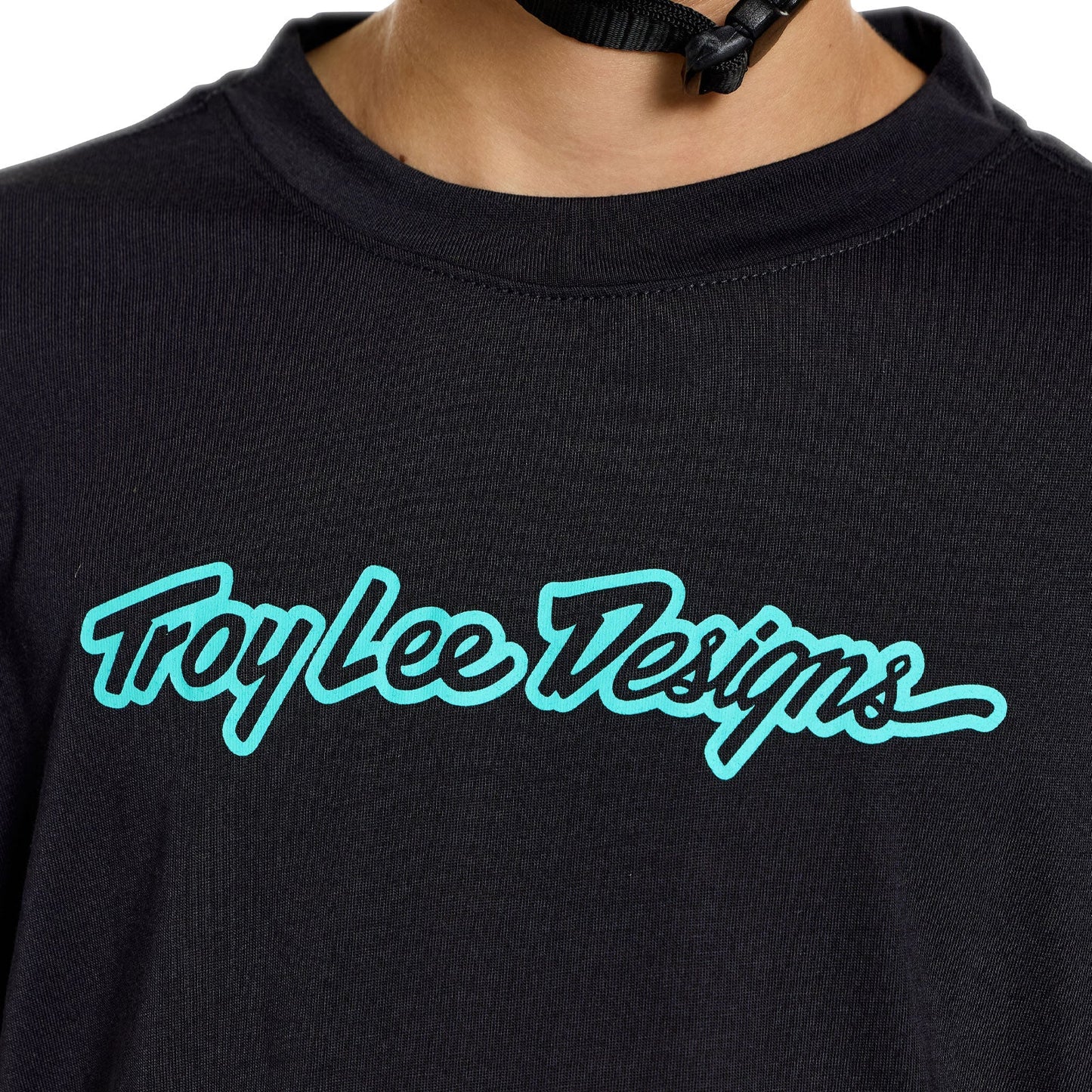 TROY LEE DESIGNS SKYLINE RIDE SIGNATURE Junior Lyhythihainen pelipaita Musta/Turkoosi