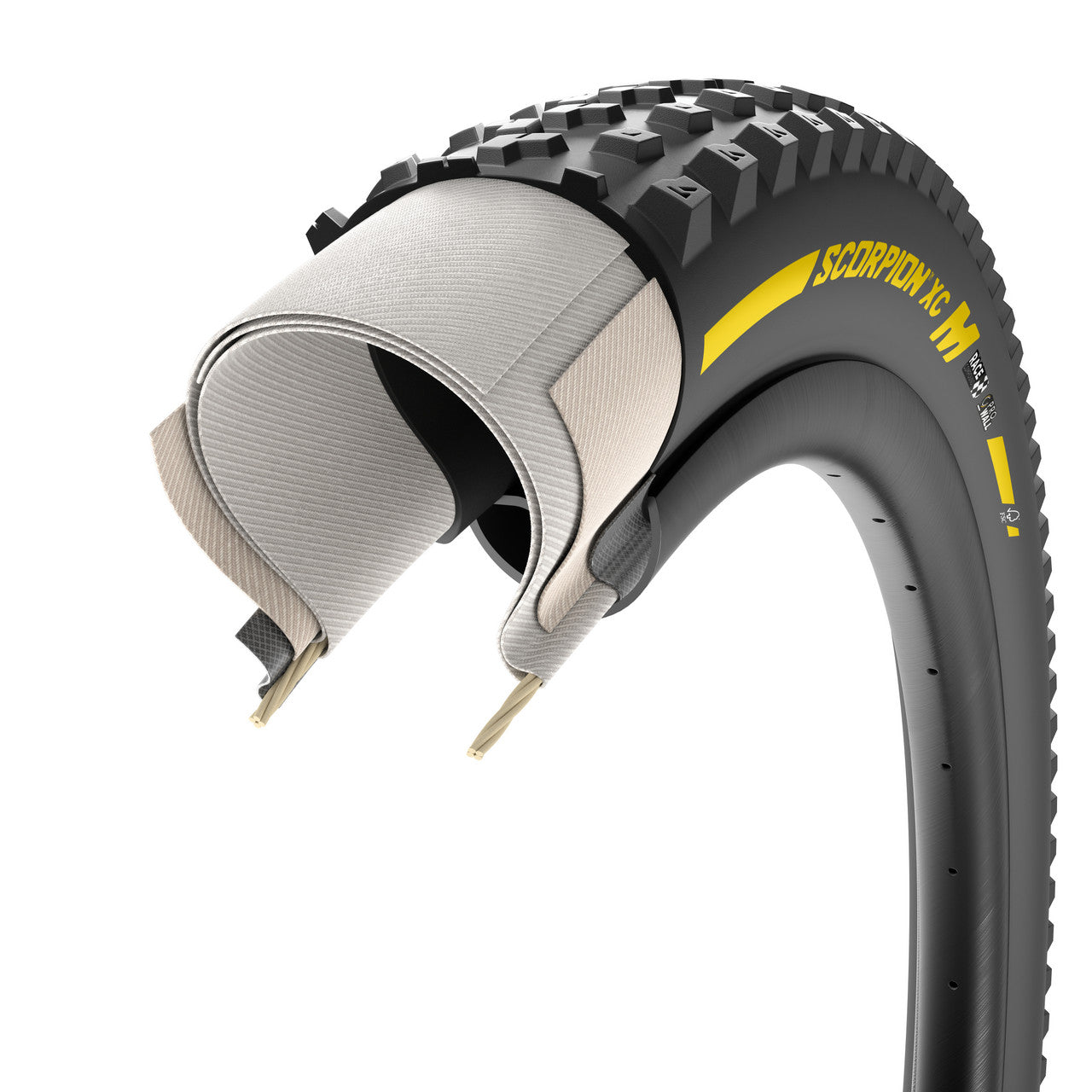 PIRELLI SCORPION RACE XC M ProWall 29x2.40 Tubeless Ready pehmeä keltainen Team Edition -rengas PIRELLI SCORPION RACE XC M ProWall 29x2.40 Tubeless Ready pehmeä keltainen Team Edition -rengas
