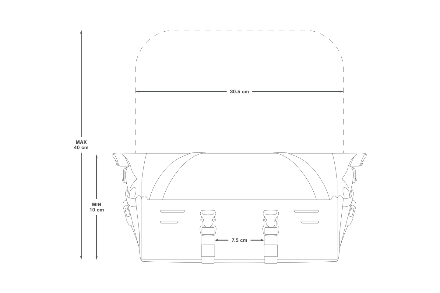 APIDURA EXPEDITION FRONT RACK PACK 20 L ohjaustankolaukku musta