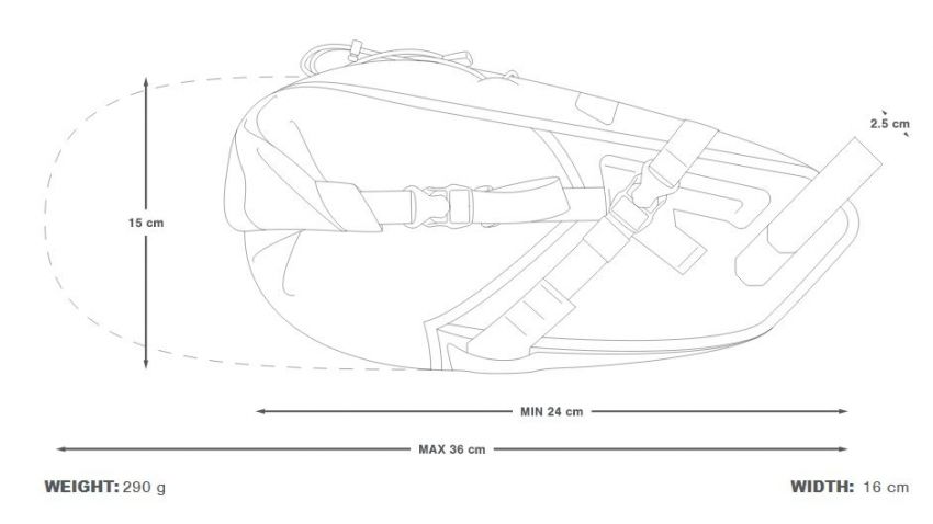 APIDURA BACKCOUNTRY SADDLE PACK 6 L Musta/harmaa