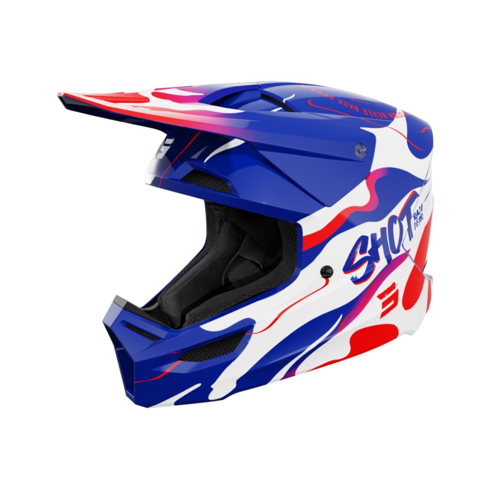 Casque BMX SHOT FURIOUS Junior Beast Blue Red Glossy