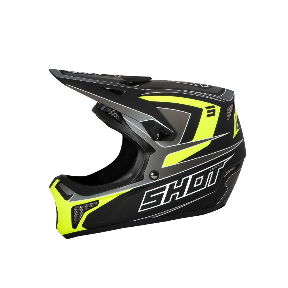 BMX-kypärä SHOT ROGUE Level Black Neon Yellow Matt