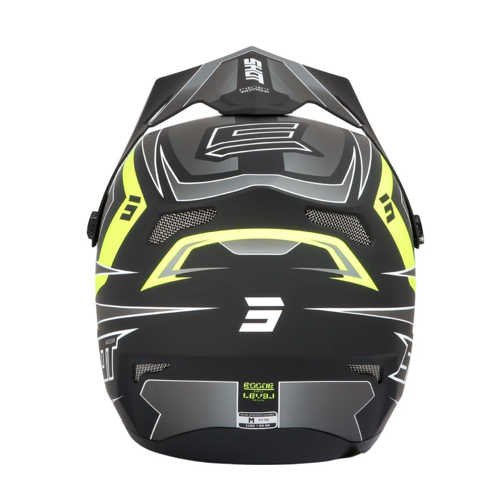 BMX-kypärä SHOT ROGUE Level Black Neon Yellow Matt