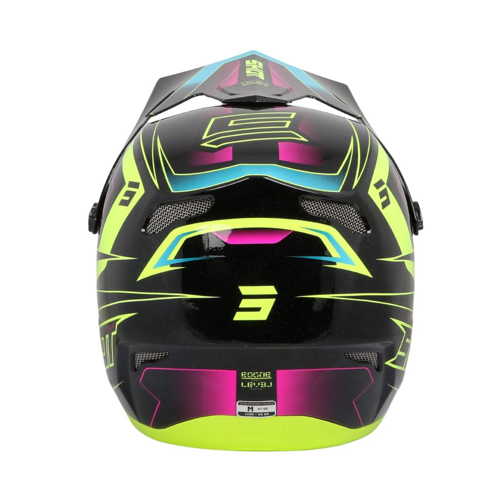 BMX-kypärä SHOT ROGUE Level Neon Yellow/Pink Pearly