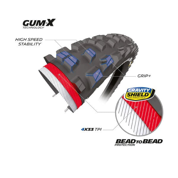 MICHELIN DH34 BIKE PARK Performance Line 29x2.40 Tubeless Ready jäykkä rengas MICHELIN DH34 BIKE PARK Performance Line 29x2.40 Tubeless Ready jäykkä rengas