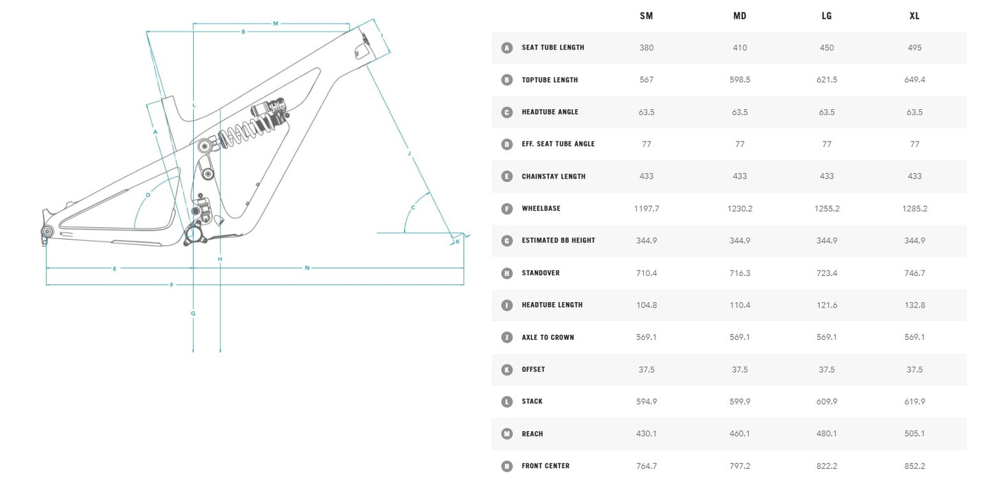 YETI SB165 27.5" T-SERIES-sarja ja FACTORY T2 Black 2024 -kiinnityssarja (FACTORY)