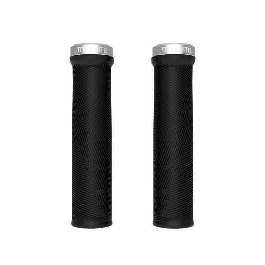Grips Title MTB FORM Lock-On XL Musta kromirenkaalla - pari edestä