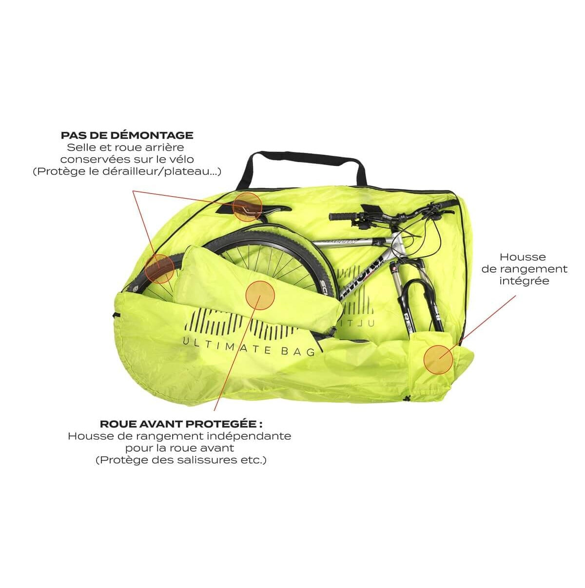 Pyöränsuoja BUDS MTBAG LIGHT Keltainen