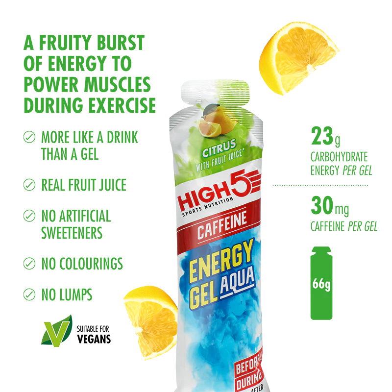 Pakkaus HIGH5 ENERGY GEL Aqua (15x 66g) Mix Makuja