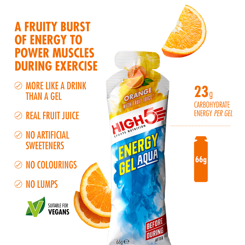 Pakkaus HIGH5 ENERGY GEL Aqua (15x 66g) Mix Makuja