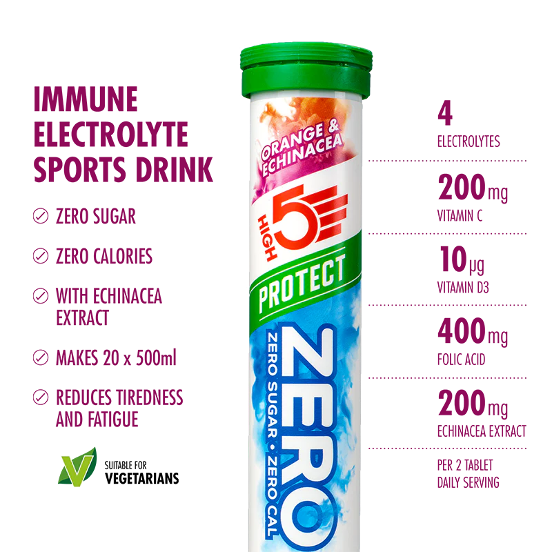High5 ZERO VARIETY PACK Anticramp Drink (3 x 20 tabletin putki) Red Fruits Kofeiini / Sitruuna / Oranssi