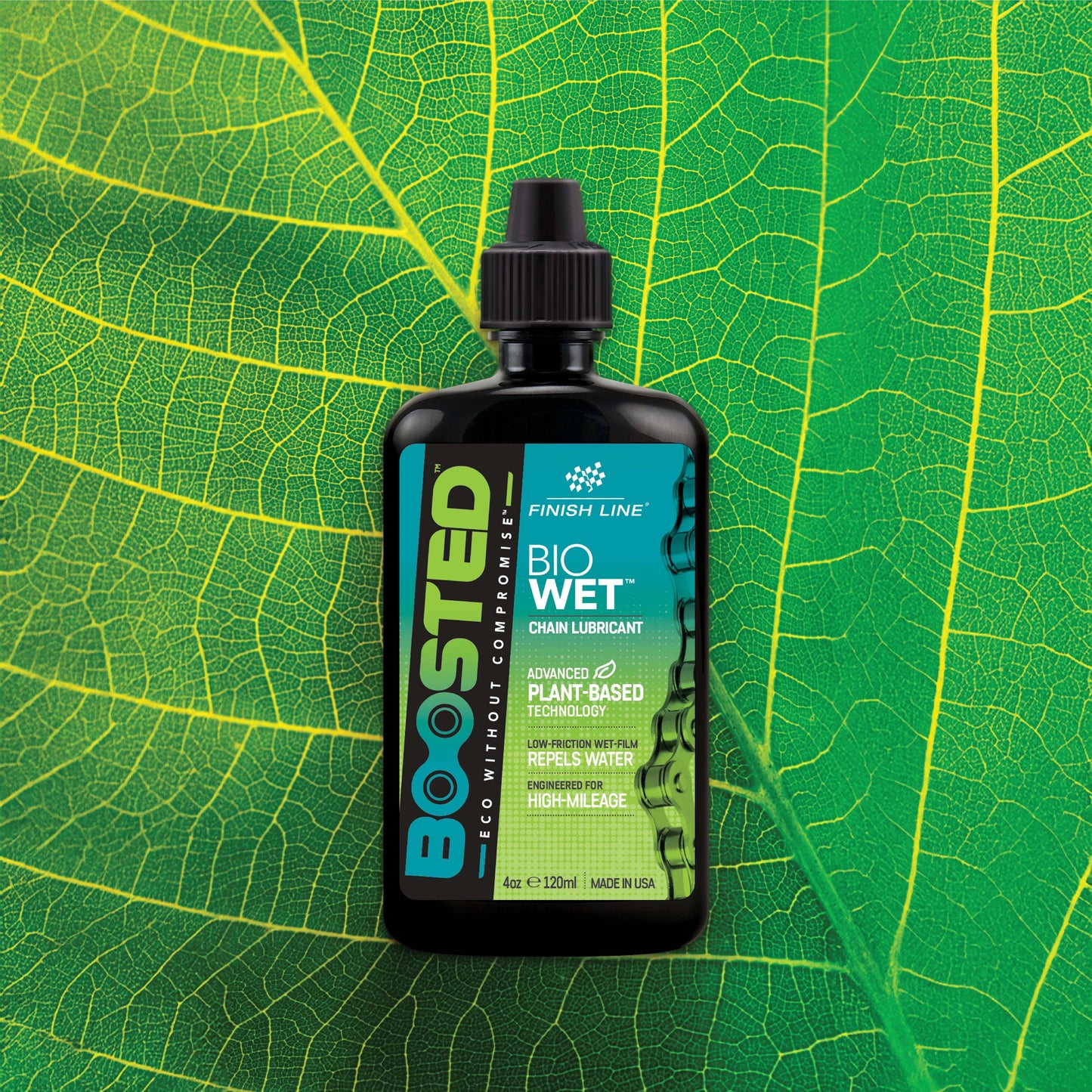 FINISH LINE BOOSTED™ BIO WET -ketjun voiteluaine (120 ml)