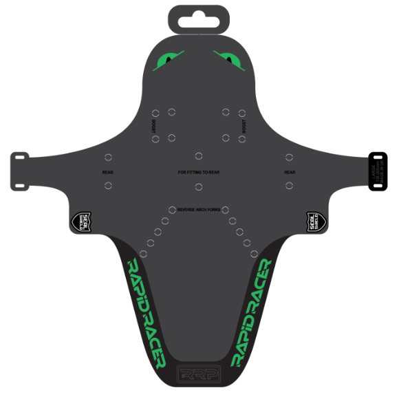 RRP EnduroGuard Standard lokasuojat (haarukat 80-120mm) Musta/loistevihreä