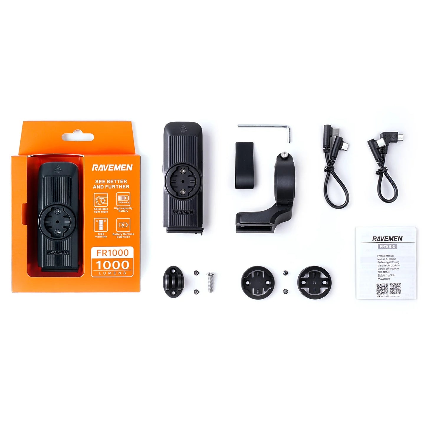 RAVEMEN FR 1000 etuvalo - Garmin/Wahoo/Bryton