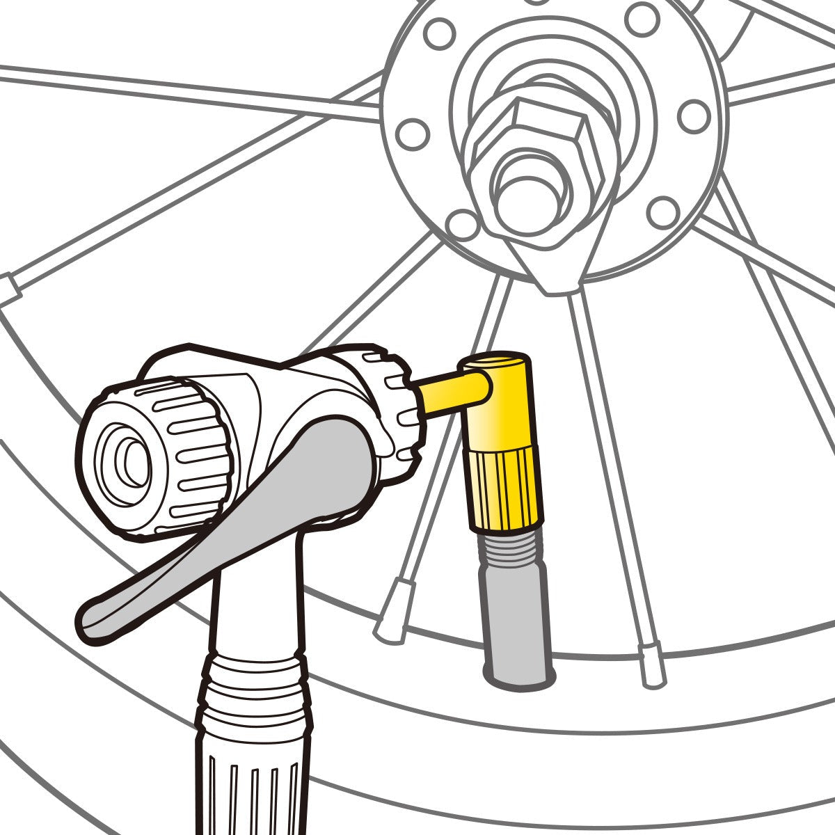 SCHRADER PRESSURE-RITE TOPEAK -venttiilin sovitin