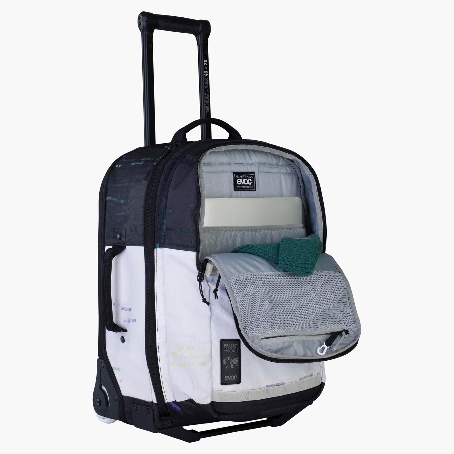 EVOC Trolley matkalaukku 40L +20L Musta/valkoinen