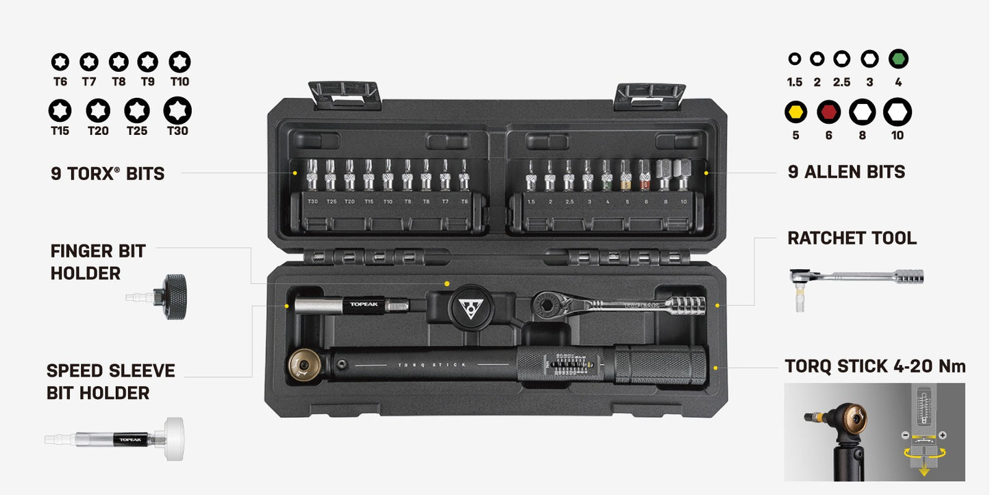 Torq TOPEAK STICK PRO -momenttiavain (4-20 Nm)