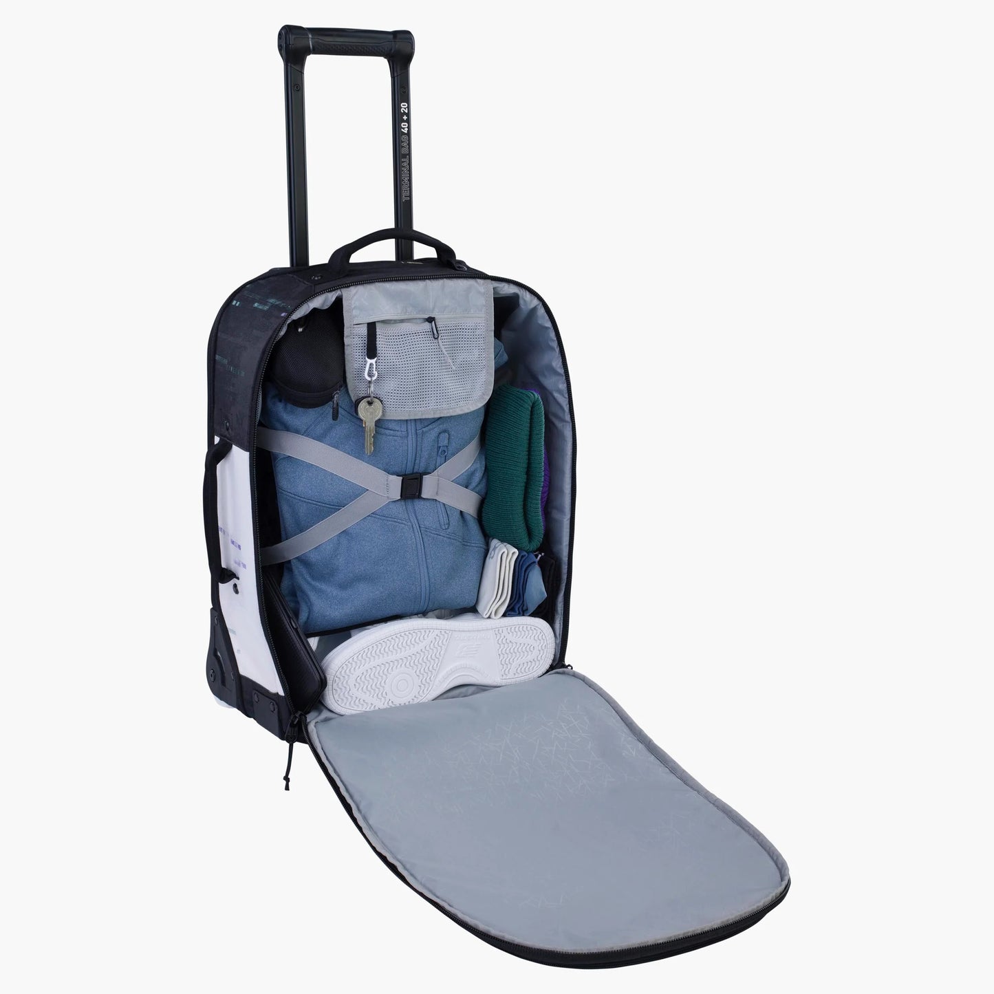 EVOC Trolley matkalaukku 40L +20L Musta/valkoinen