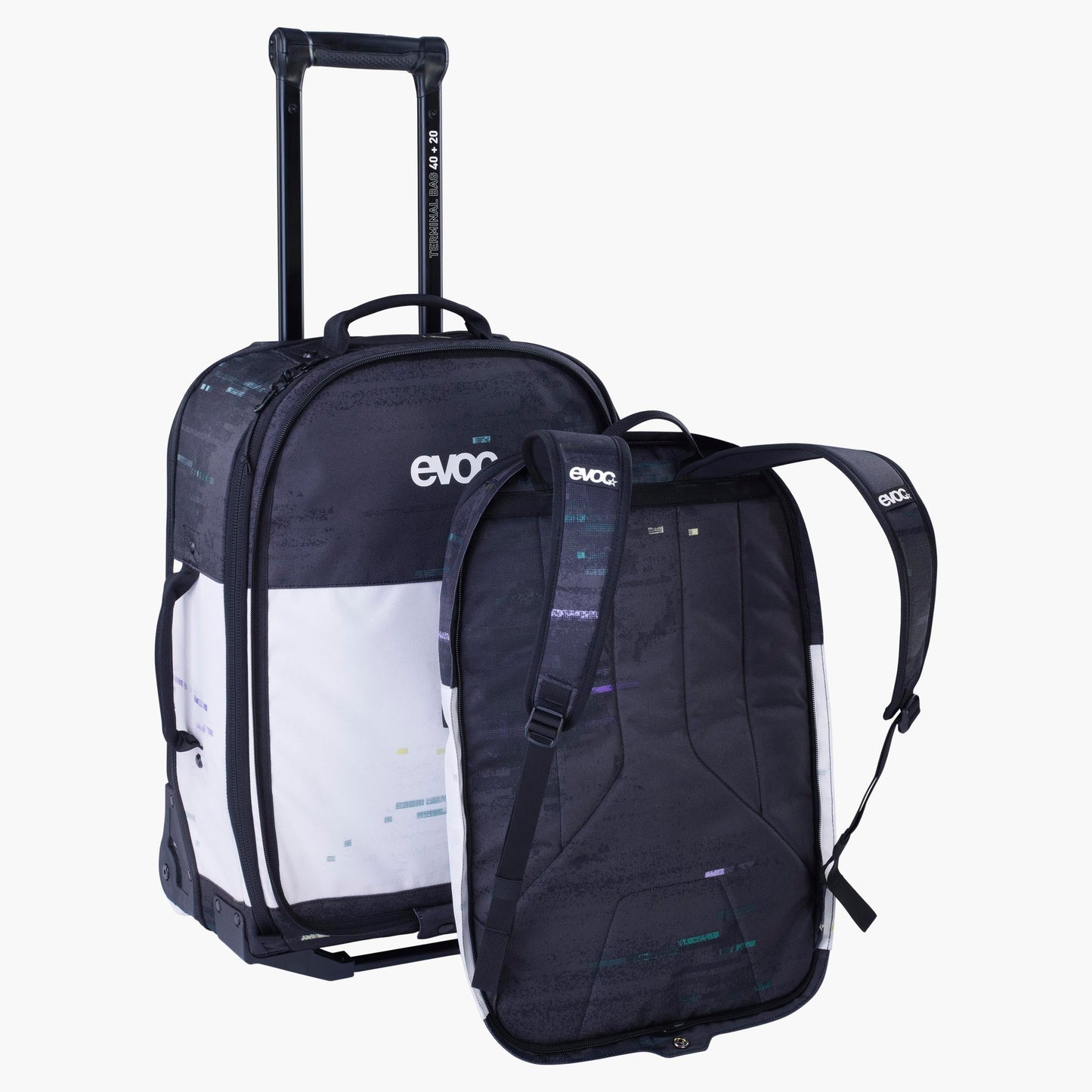 EVOC Trolley matkalaukku 40L +20L Musta/valkoinen