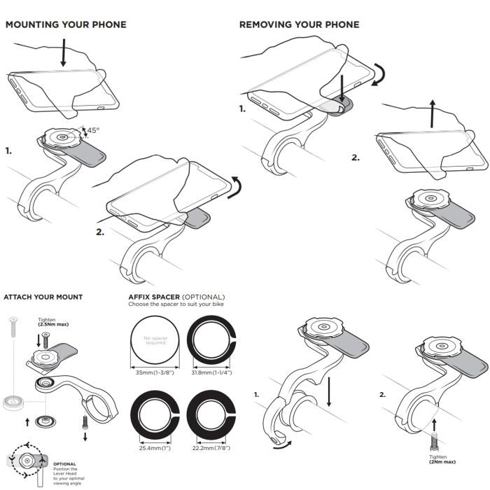 QUADLOCK OUT FRONT MOUNT PRO -kiinnityskannatin