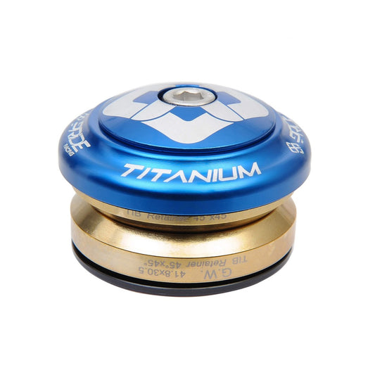 PRIDE Ti45 Titanium iIS42 1"1/8 integroitu ohjainlaakeriset sininen