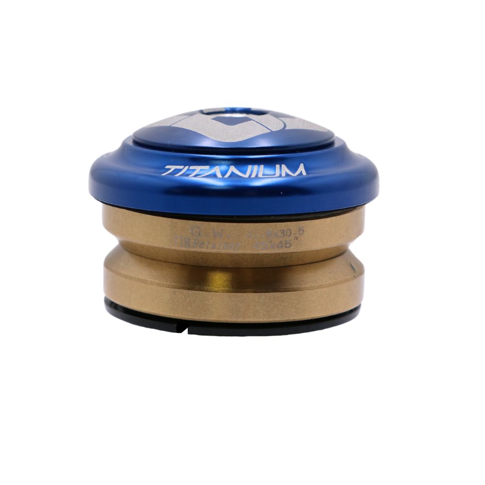 PRIDE Ti45 Titanium iIS42 1"1/8 integroitu ohjainlaakeriset sininen