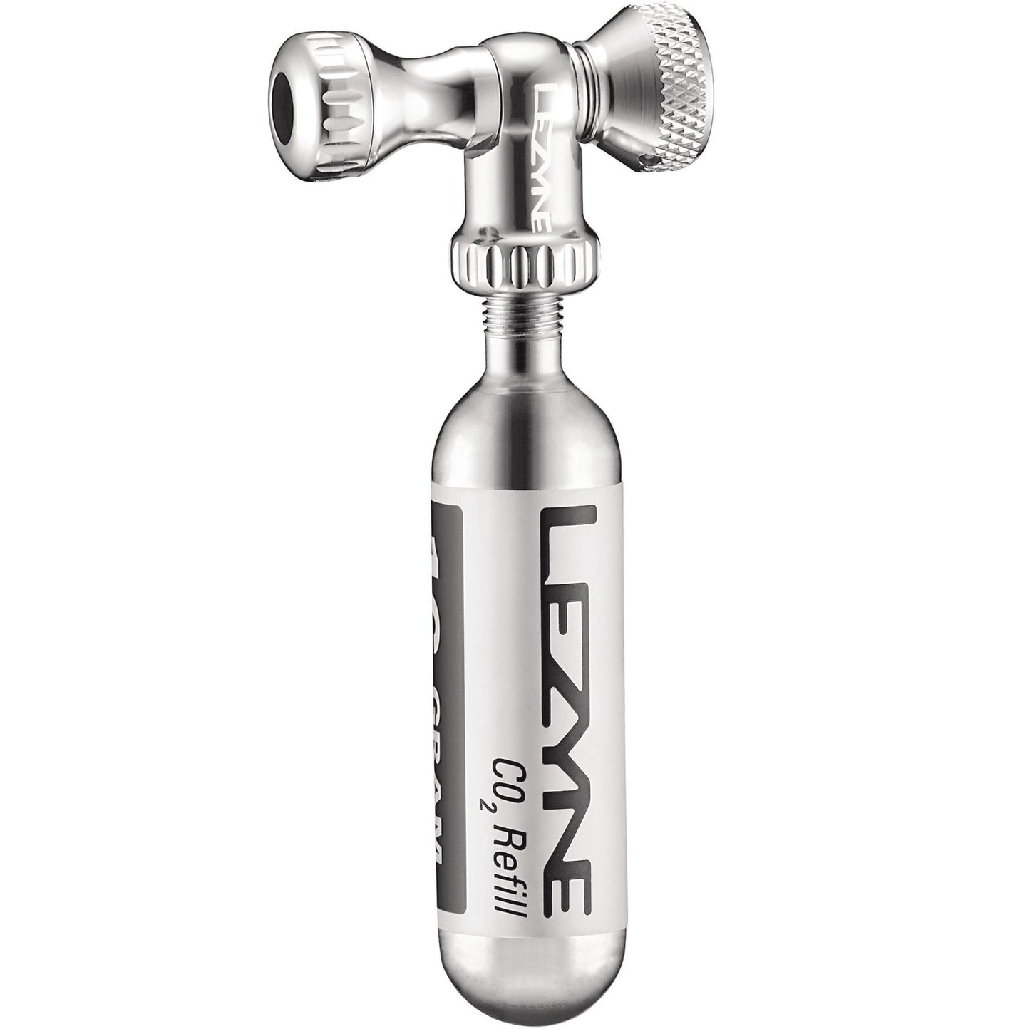 LEZYNE CONTROL DRIVE CO2-iskulaite + 16 g:n kierteinen CO2-patruuna (1 kpl) hopea