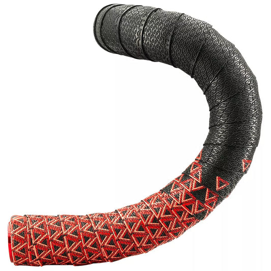 DEDA LOOP + END-PLUG -ohjaustangonauha, musta/punainen