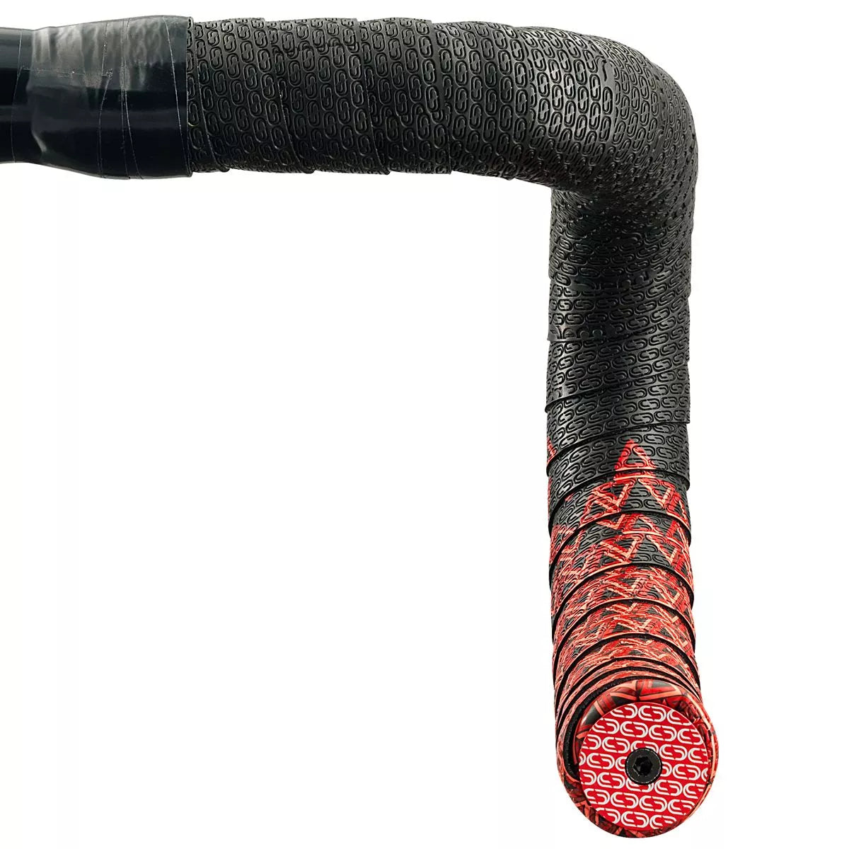 DEDA LOOP + END-PLUG -ohjaustangonauha, musta/punainen