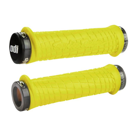 ODI TROY LEE DESIGNS Lock-On -kahvankädensijat, 130 mm, keltainen