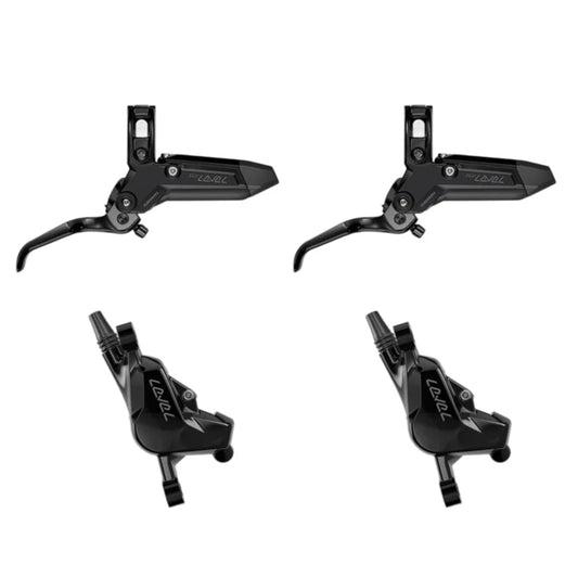 Pari SRAM LEVEL SILVER STEALTH 2-mäntäisiä jarruja Musta