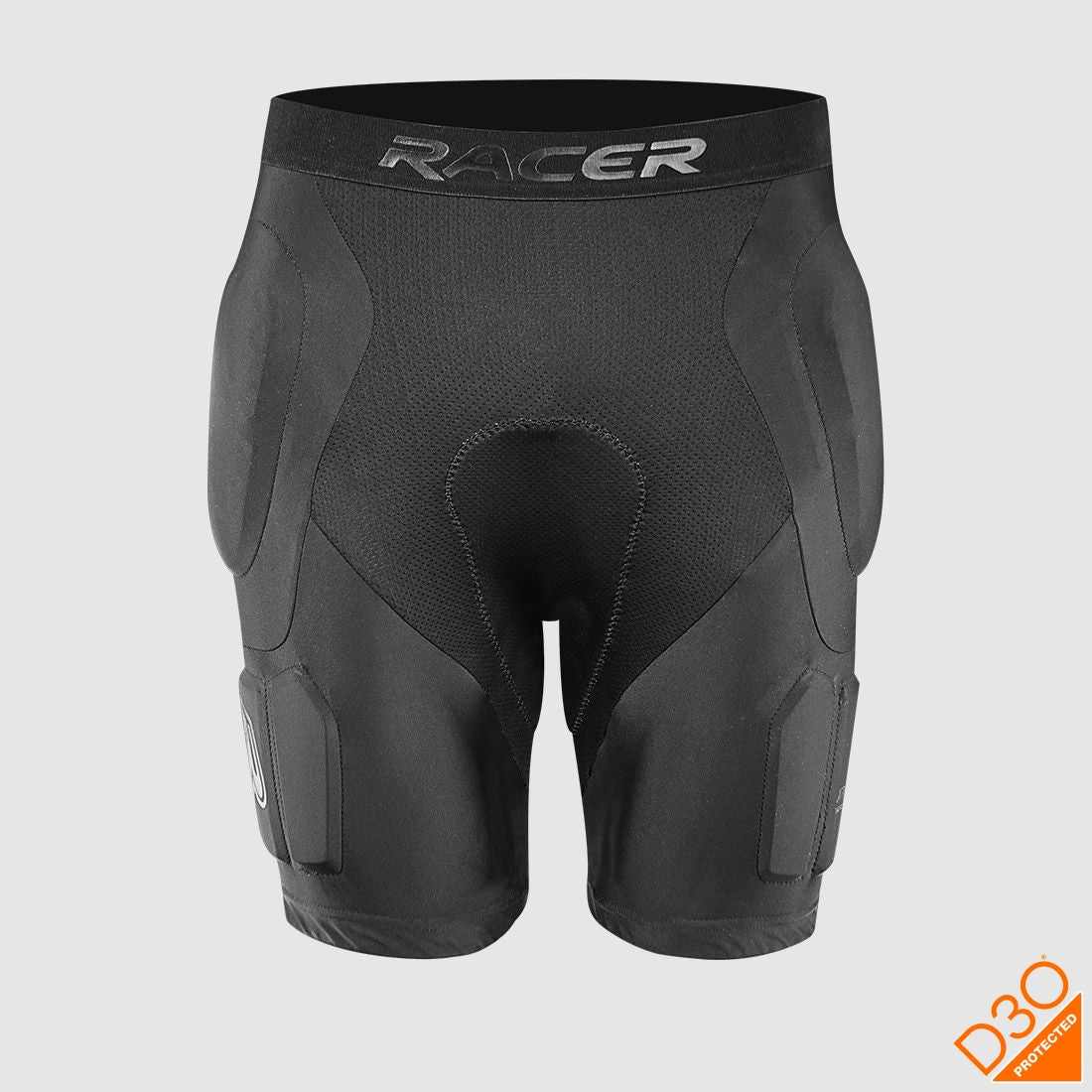 RACER D3O suojaavat shortsit musta
