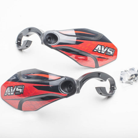 AVS KIT DECO käsisuojus Alu Tab Musta/Punainen