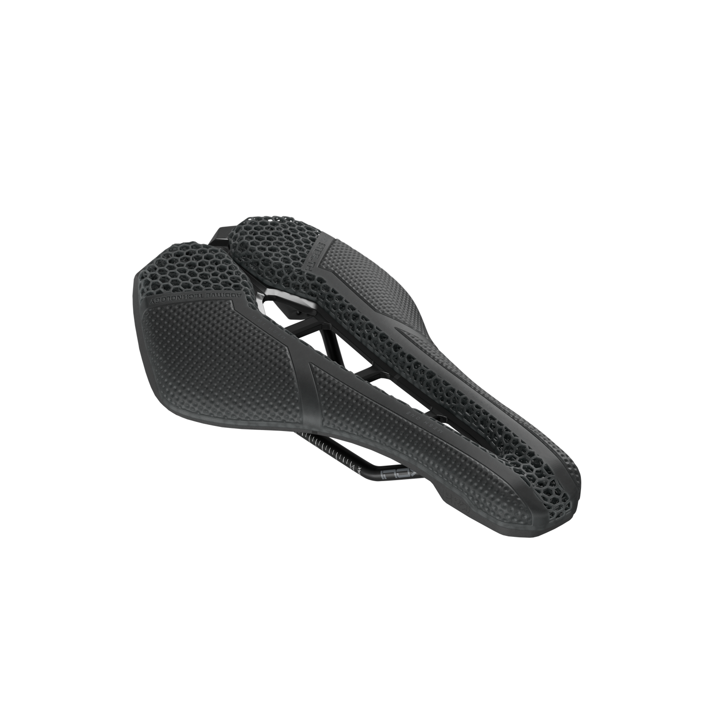 STEALTH 3D PERFORMANCE PRO Satula 152mm Ruostumattomasta teräksestä valmistetut kiskot Musta