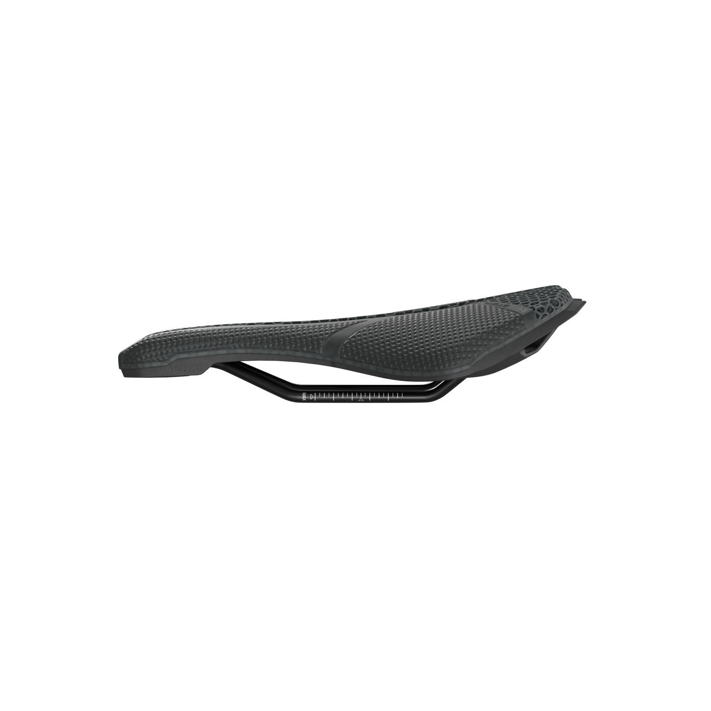 STEALTH 3D PERFORMANCE PRO Satula 152mm Ruostumattomasta teräksestä valmistetut kiskot Musta
