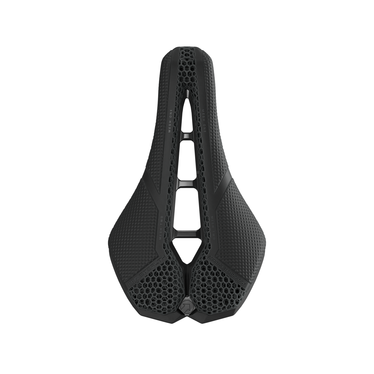 STEALTH 3D PERFORMANCE PRO Satula 152mm Ruostumattomasta teräksestä valmistetut kiskot Musta