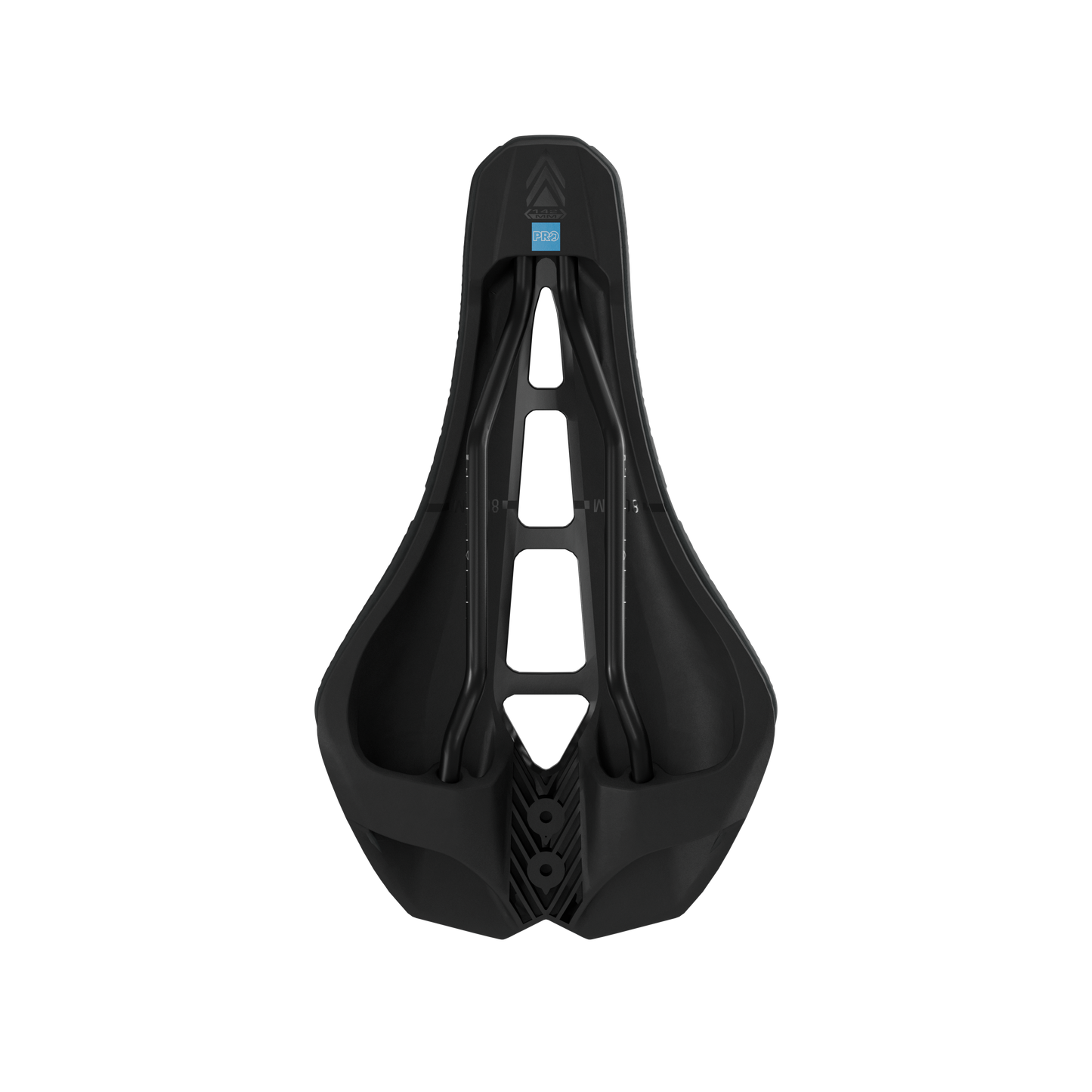 STEALTH 3D PERFORMANCE PRO Satula 152mm Ruostumattomasta teräksestä valmistetut kiskot Musta