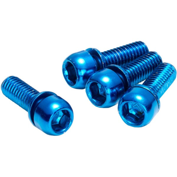 REVERSE COMPONENTS -ruuvisarja (4 kpl) jarrukiinnikkeiden kiinnitykseen, M6 x 18 mm, sininen