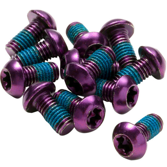REVERSE COMPONENTS -levyjarrujen ruuvipakkaus (12 kpl), violetti eloksoitu