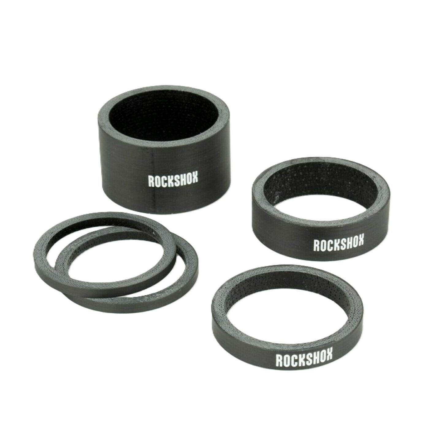 ROCKSHOX UD -hiilikuituinen 1"1/8-tuumainen välikappalesarja, musta