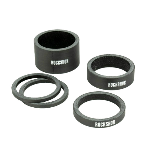 ROCKSHOX UD -hiilikuituinen 1"1/8-tuumainen välikappalesarja, musta
